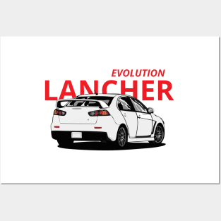 mitsubishi lancer evolution Posters and Art